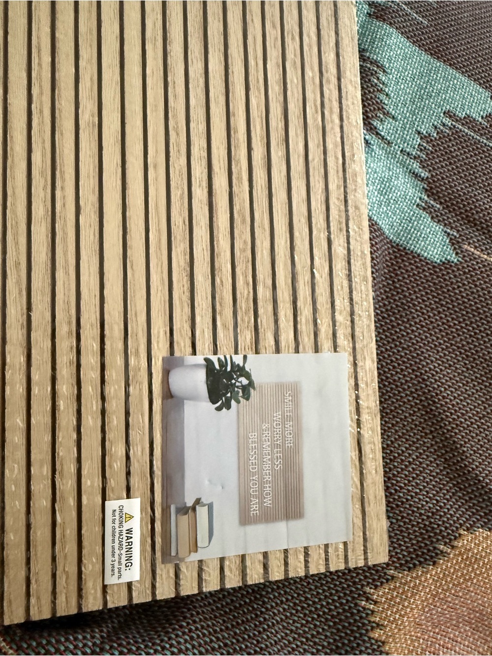 Slatted Wood Wall Panel in Light Natural Finish